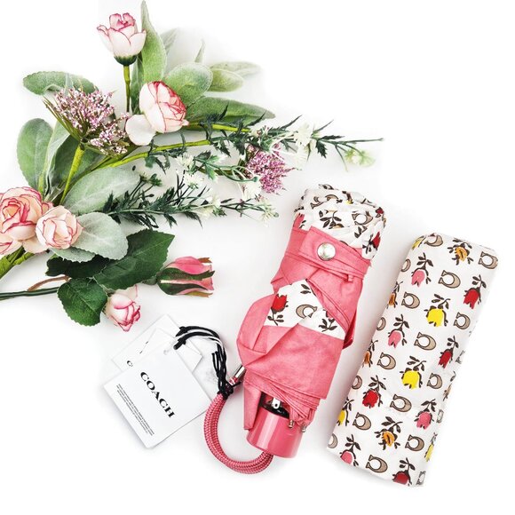 Coach Mini Umbrella in Badlands Floral Print - Picture 2 of 3